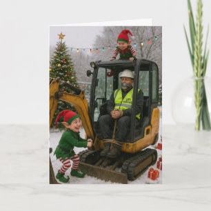 Christmas card - Site manager kidnapped by elves!