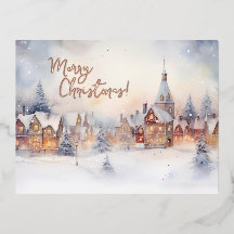 Christmas Card, Snow Winter Landscape
