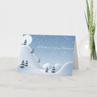 Christmas Card Snowy Mountains