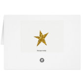 Christmas card sparkle and glamor gold ASTRE (Back Horizontal)