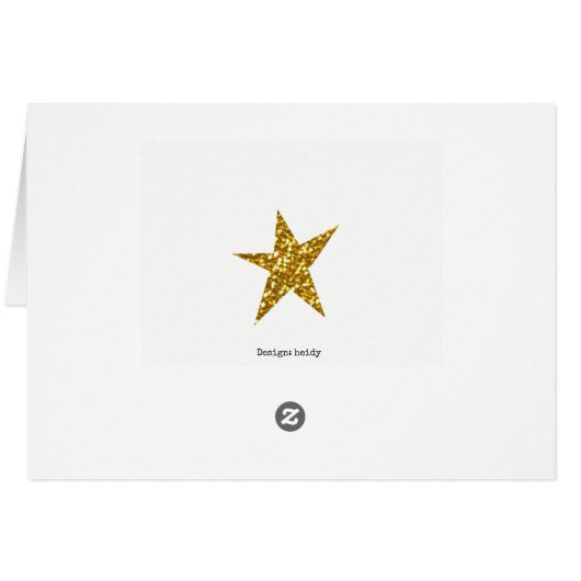 Christmas card sparkle and glamor gold ASTRE (Back Horizontal)