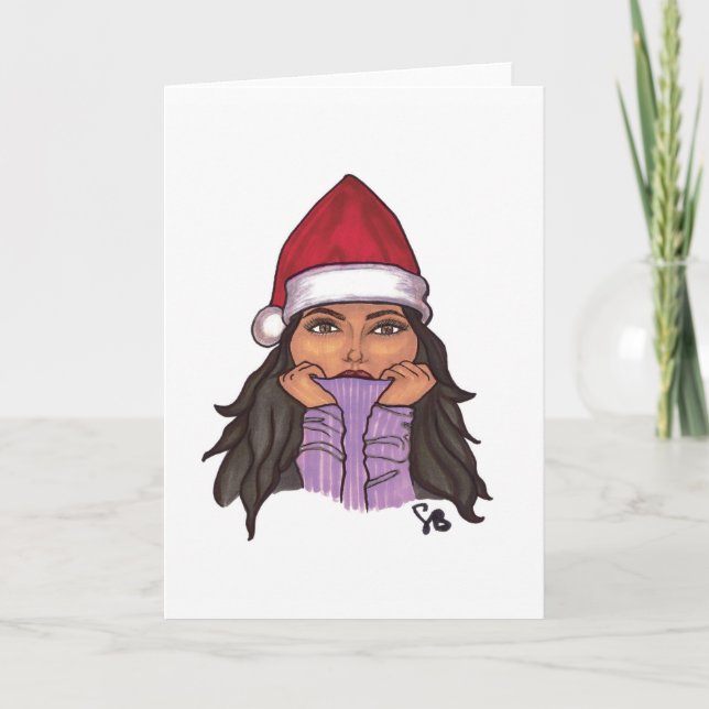 Christmas Card - sweater girl (Front)