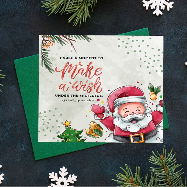 Christmas Card template, Vintage Chrismas Santa  (Creator Uploaded)
