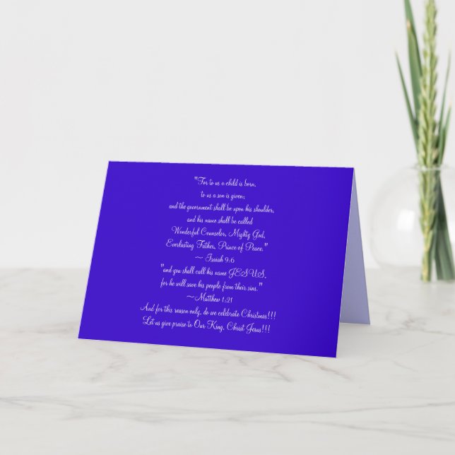 Christmas Card, The Reason we celebrate Christmas Holiday Card (Front)