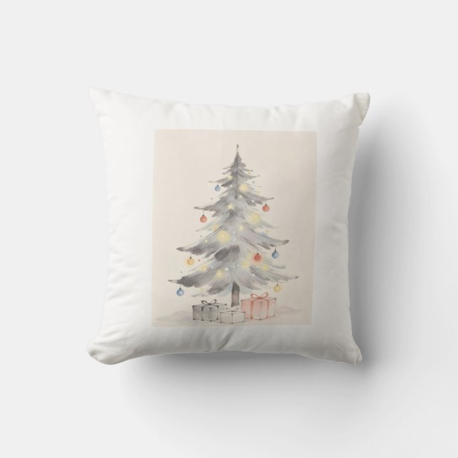 Christmas Card Throw Pillow (Front)