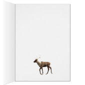 Christmas Card to customize with a flying reindeer (Inside (Right))