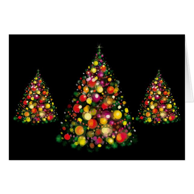 Christmas Card-Trees Cards (Front Horizontal)