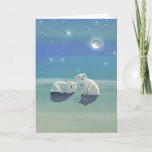 Christmas Card Two Polar Bears