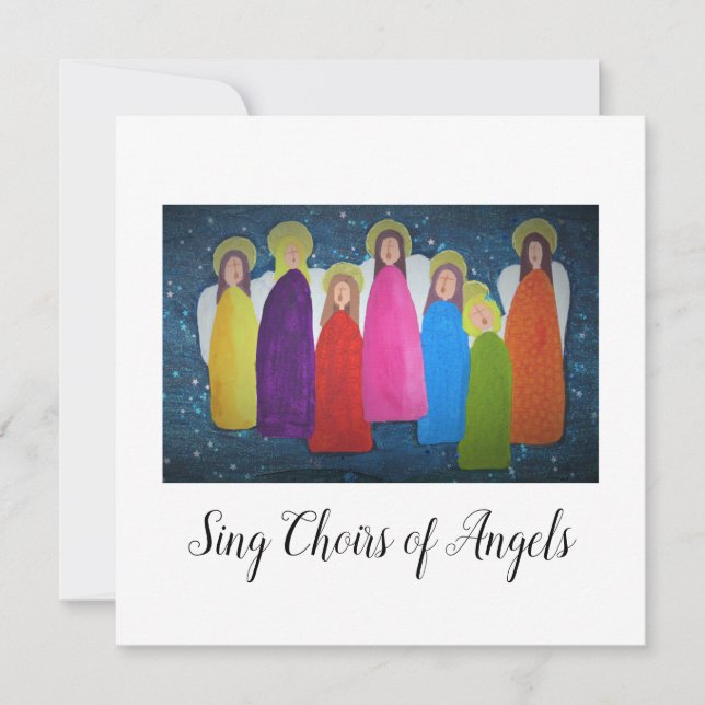 Christmas Card: Vibrant Choir of Angels (Front)