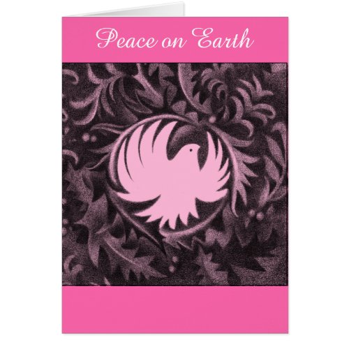 Christmas card William Morris_style peace dove