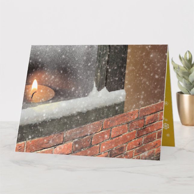 Christmas Card (Window Candles) (Small Plant)