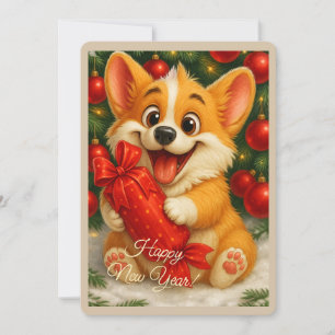 Christmas card with a dog