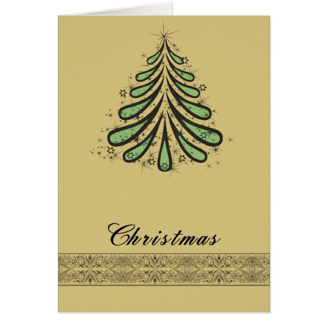 Christmas Card with Designer Tree (Front)