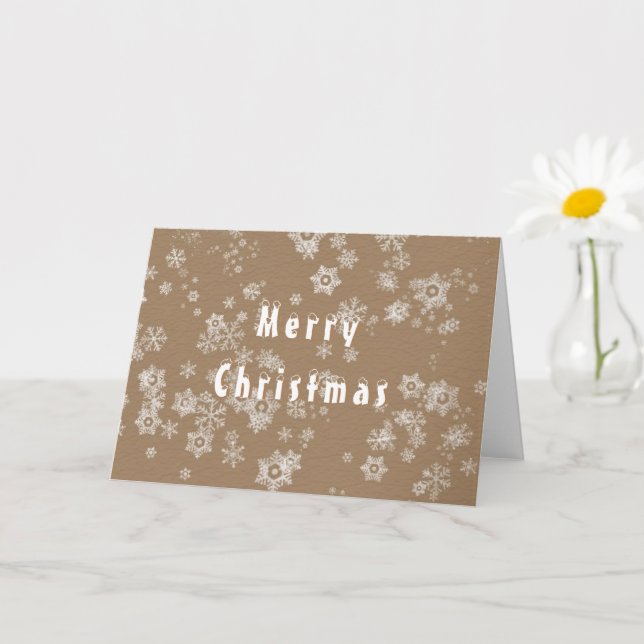 Christmas Card with Falling Snowflakes Winter (Small Plant)
