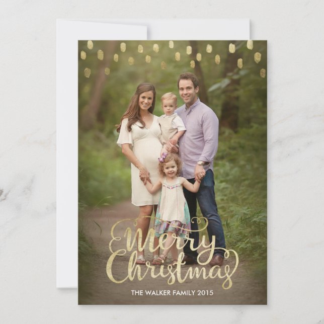 Christmas Card with gold foil effect (Front)