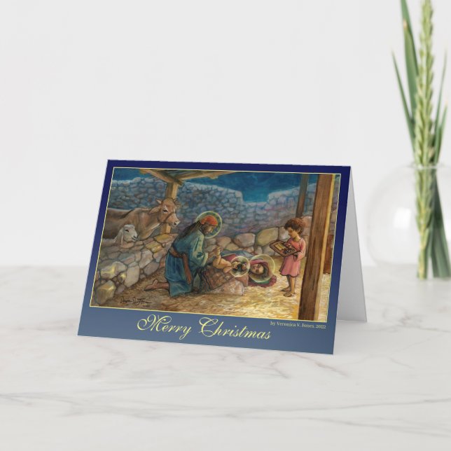 Christmas card with Nativity scene  (Front)