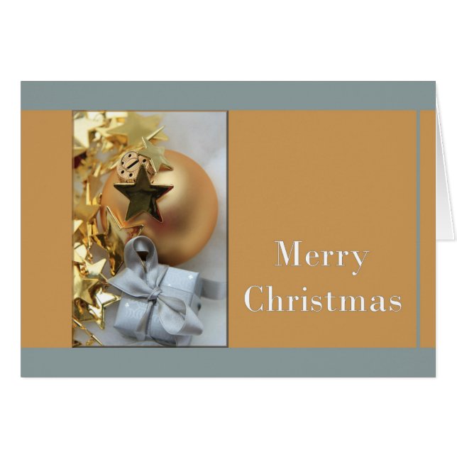 Christmas Card with ornaments (Front Horizontal)