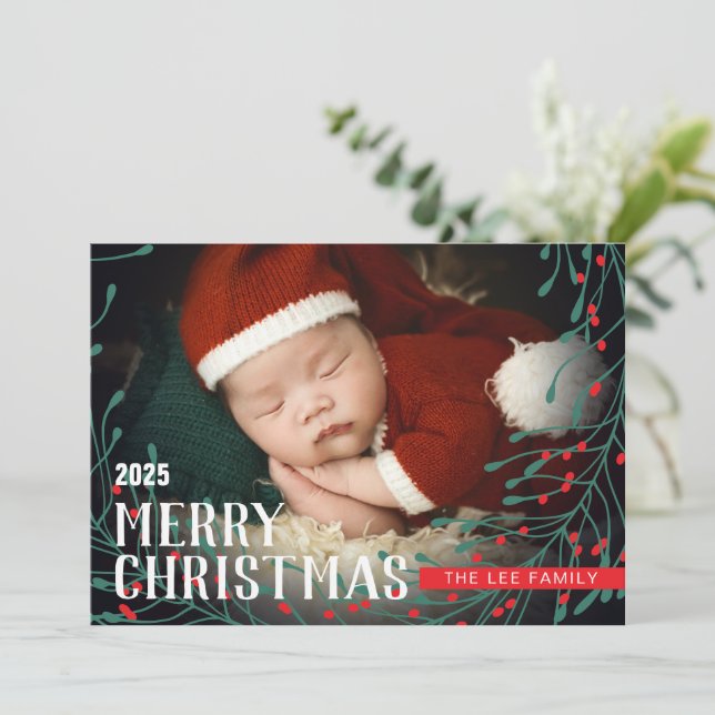 Christmas Card with Personalized Picture (Standing Front)