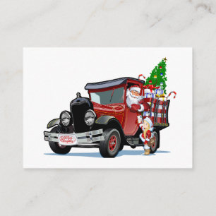 Christmas card with Santa and Snow Maiden-Postman