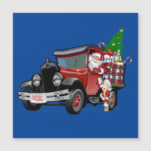 Christmas card with Santa and Snow Maiden-Postman