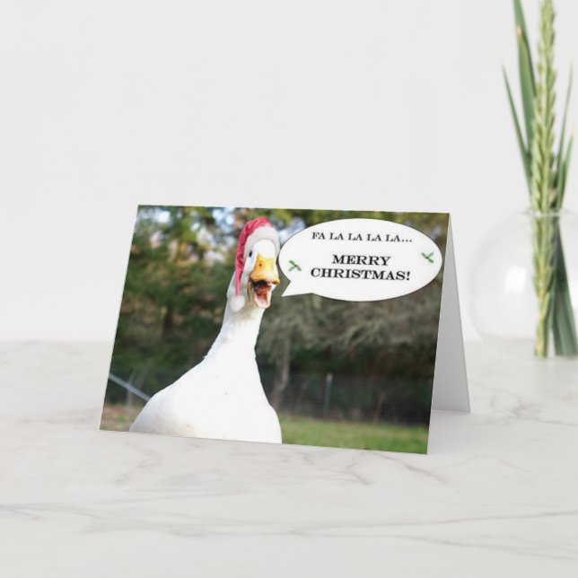 Christmas Card with Singing Duck (Front)