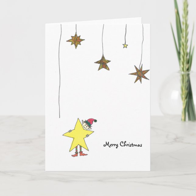 Christmas card with star (Front)