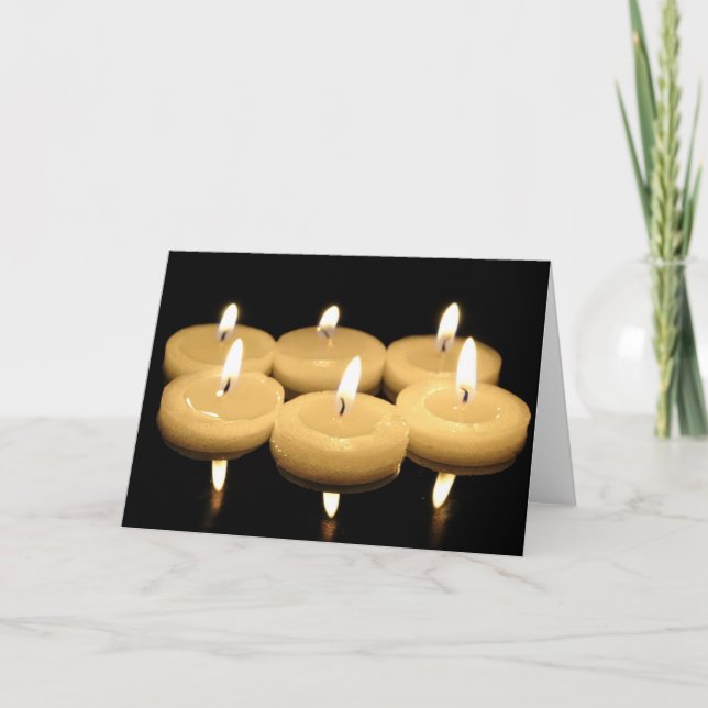 Christmas card with tea candles (Front)
