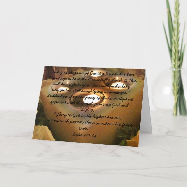 Christmas Card with the Christmas bible verse (Front)