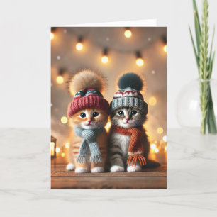 Christmas card with two cats