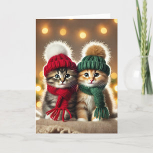 Christmas card with two cats