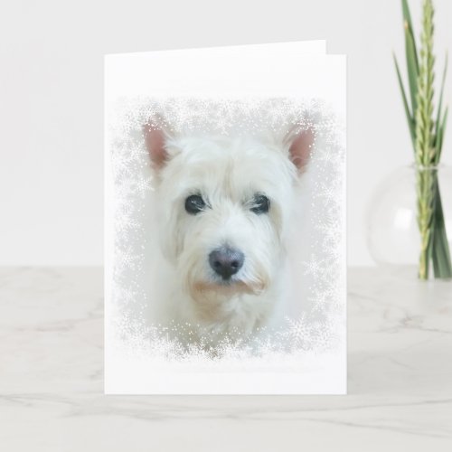 Christmas card with Westie