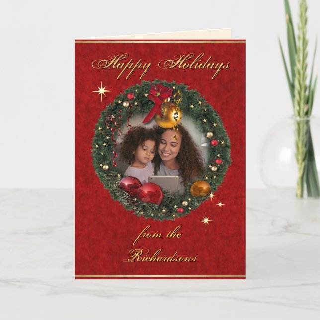 Christmas Card with Your Photo & Message (Front)