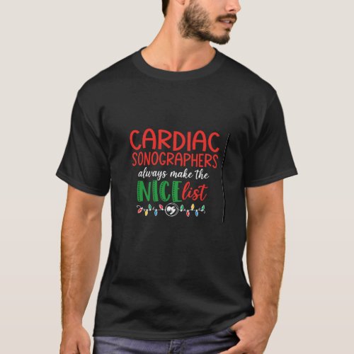 Christmas cardiac sonographer design T_Shirt
