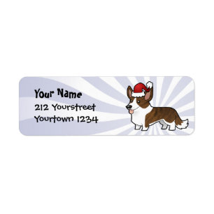 Christmas Cardigan Welsh Corgi Label