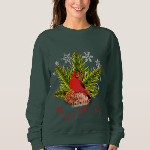Christmas Cardinal Bird Holiday T-Shirt Sweatshirt