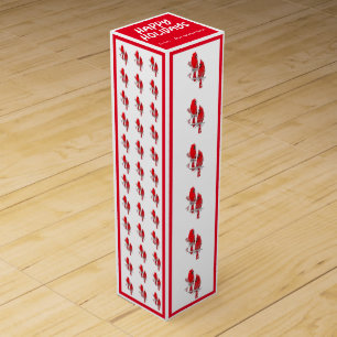 Christmas Cardinal Classic Holiday Gift Wine Box