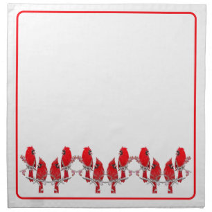 Christmas Cardinal Cloth Napkin
