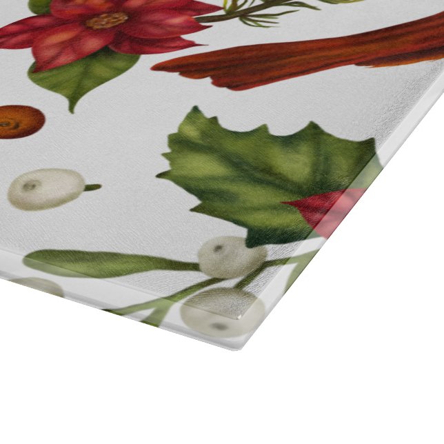Christmas Cardinal Cutting Board (Corner)