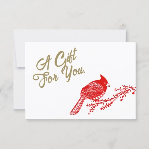 Christmas Cardinal Gift Certificate