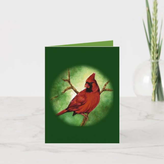 Christmas Cardinal Greeting Card (Front)
