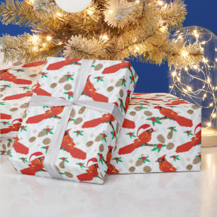 Christmas cardinal Holiday wrapping paper