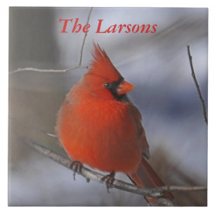 Christmas Cardinal Tile