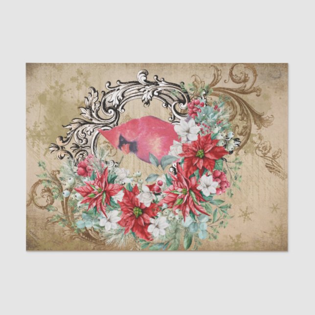 Christmas Cardinal Tissue Paper (Front)