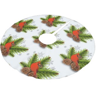 Christmas Cardinal Tree Skirt