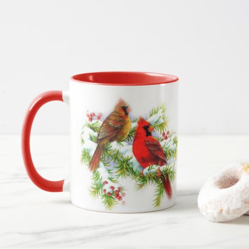 Christmas Cardinals Mug