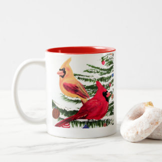 Christmas Cardinals Mug by JML