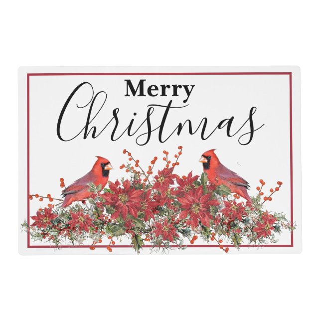 Christmas Cardinals Placemat (Front)