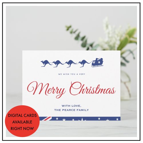 Christmas cards Australia Kangaroo Aussie