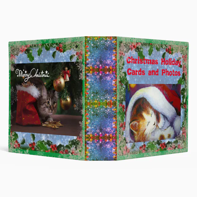 Christmas Cards Photos album 3 Ring Binder | Zazzle