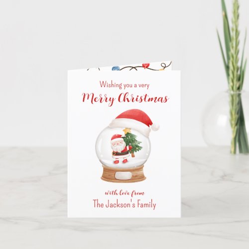 Christmas Cards _ Santa Claus Snowglobe